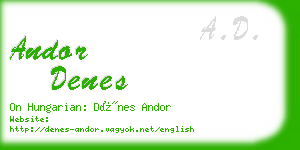 andor denes business card